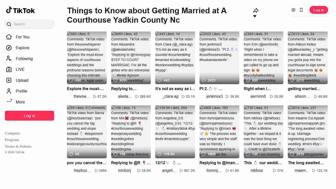 Things to Know about Getting Married at A Courthouse Yadkin County Nc TikTok